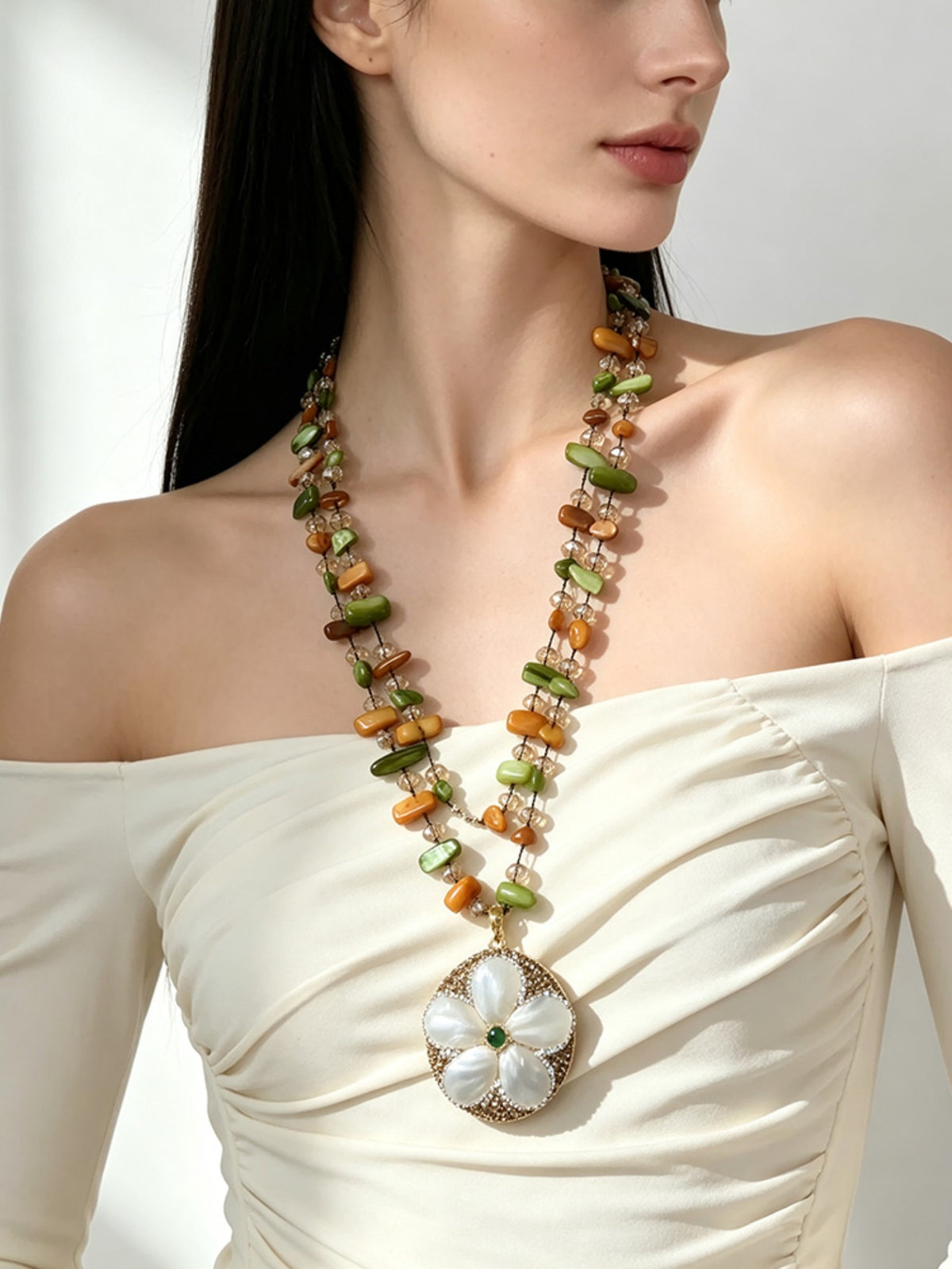 S1987S1 Shell Blossom necklace