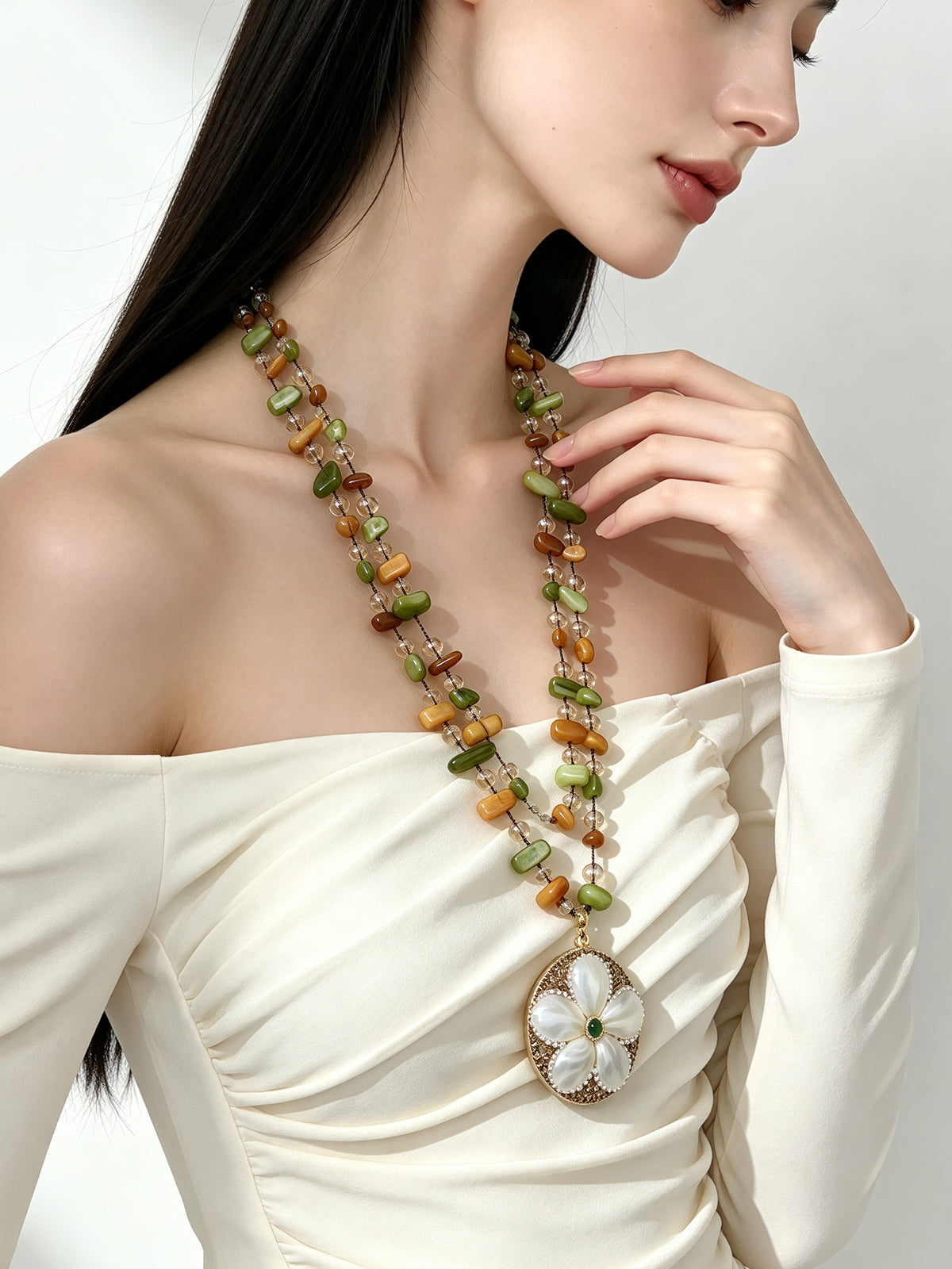S1987S1 Shell Blossom necklace