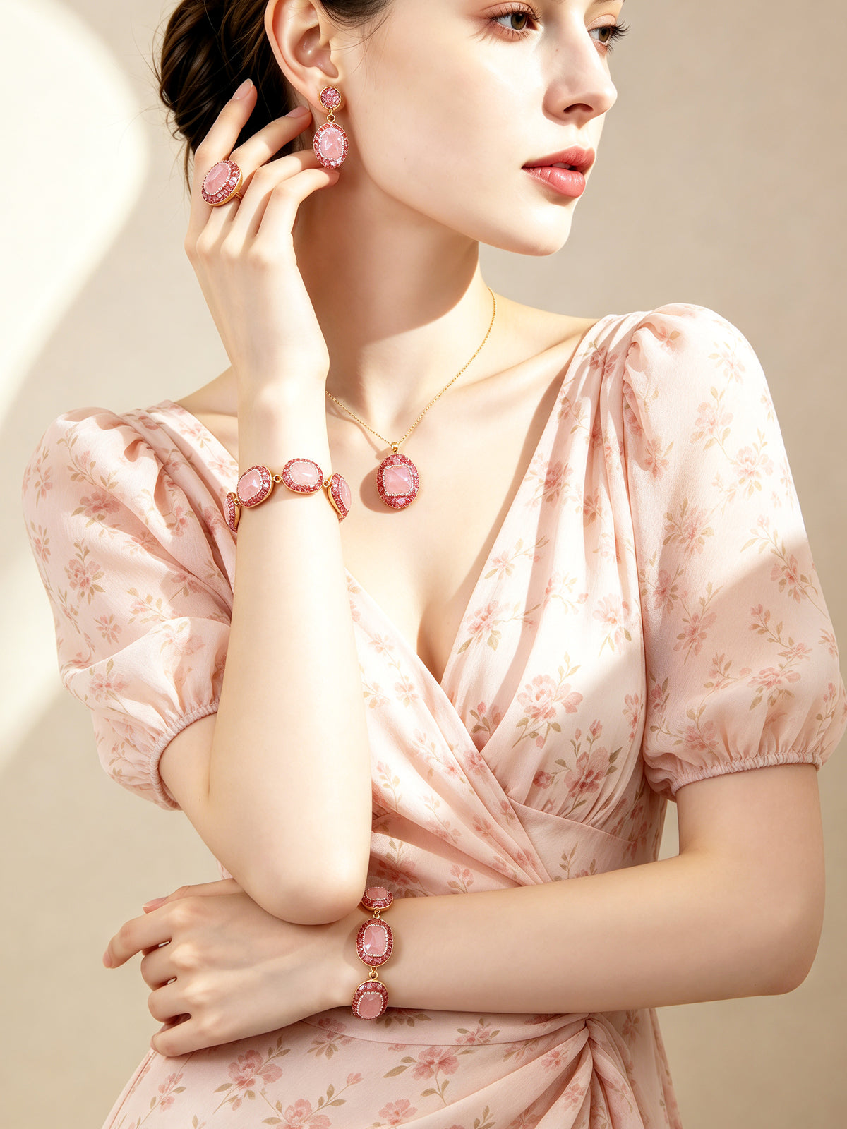 S1999S1 Rose Blossom jewelry set
