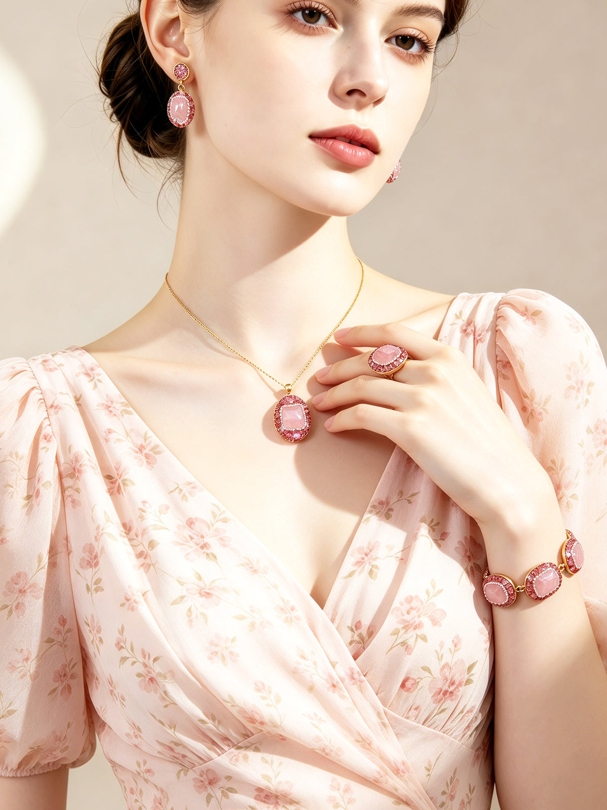 S1999S1 Rose Blossom jewelry set