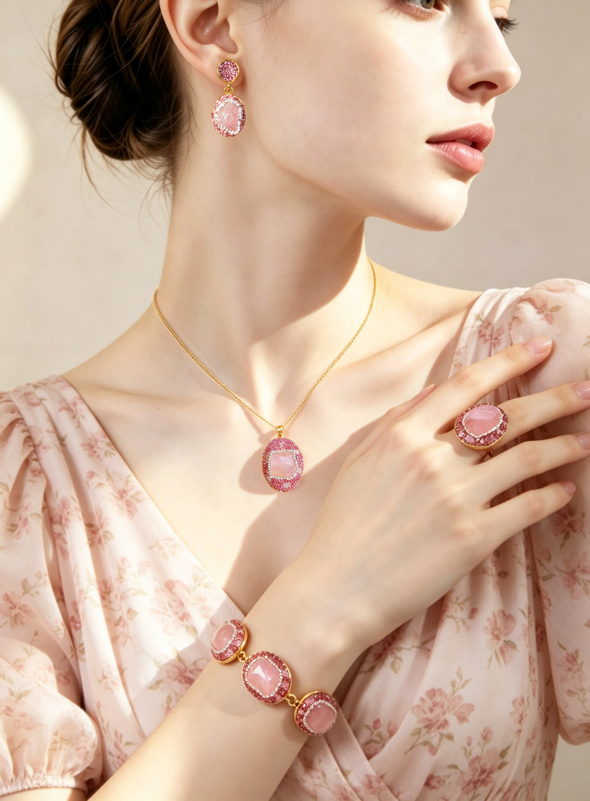 S1999S1 Rose Blossom jewelry set