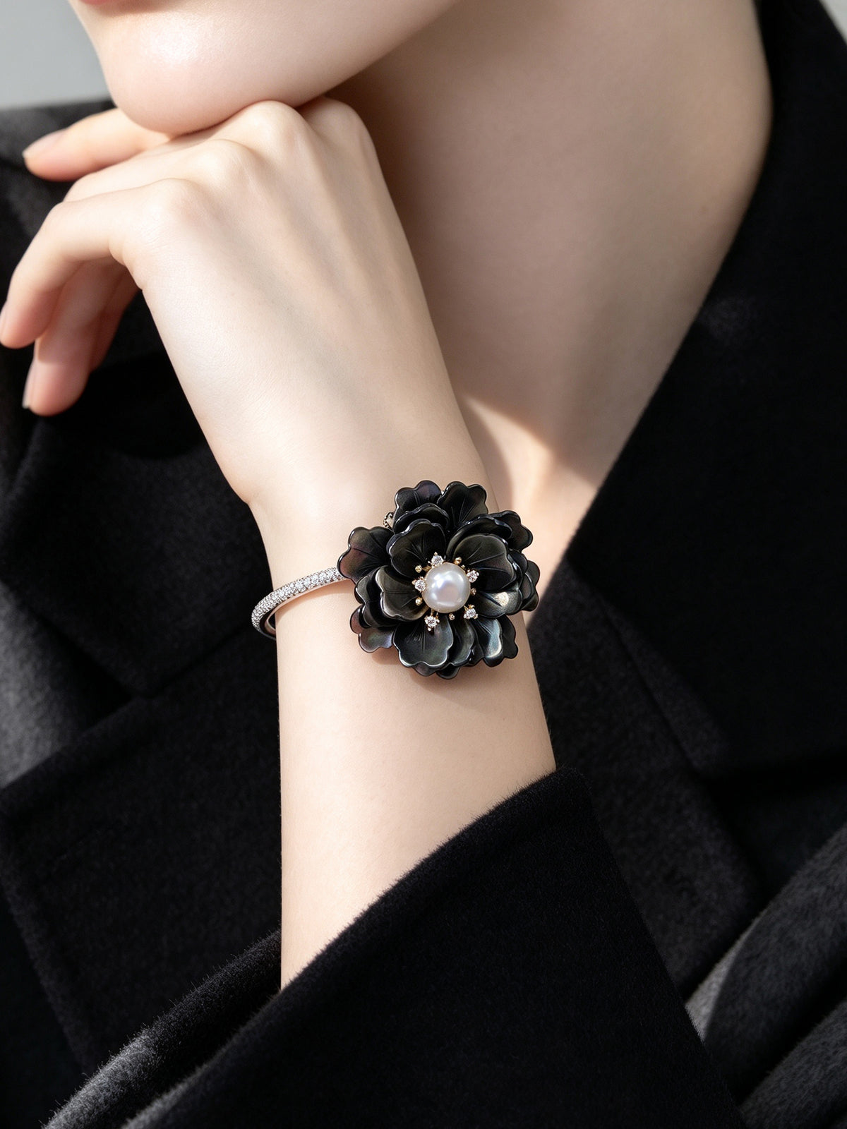 S2014W1 Ink Blossom bangle
