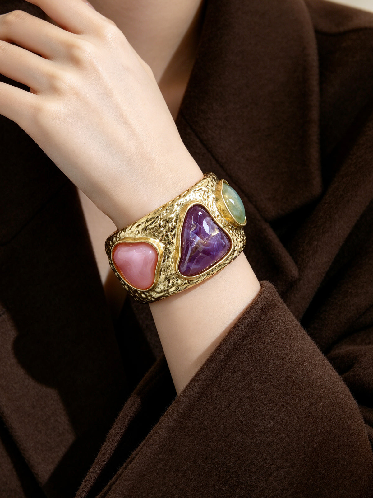 S2043W1 Trio of Light and Stone Bangle