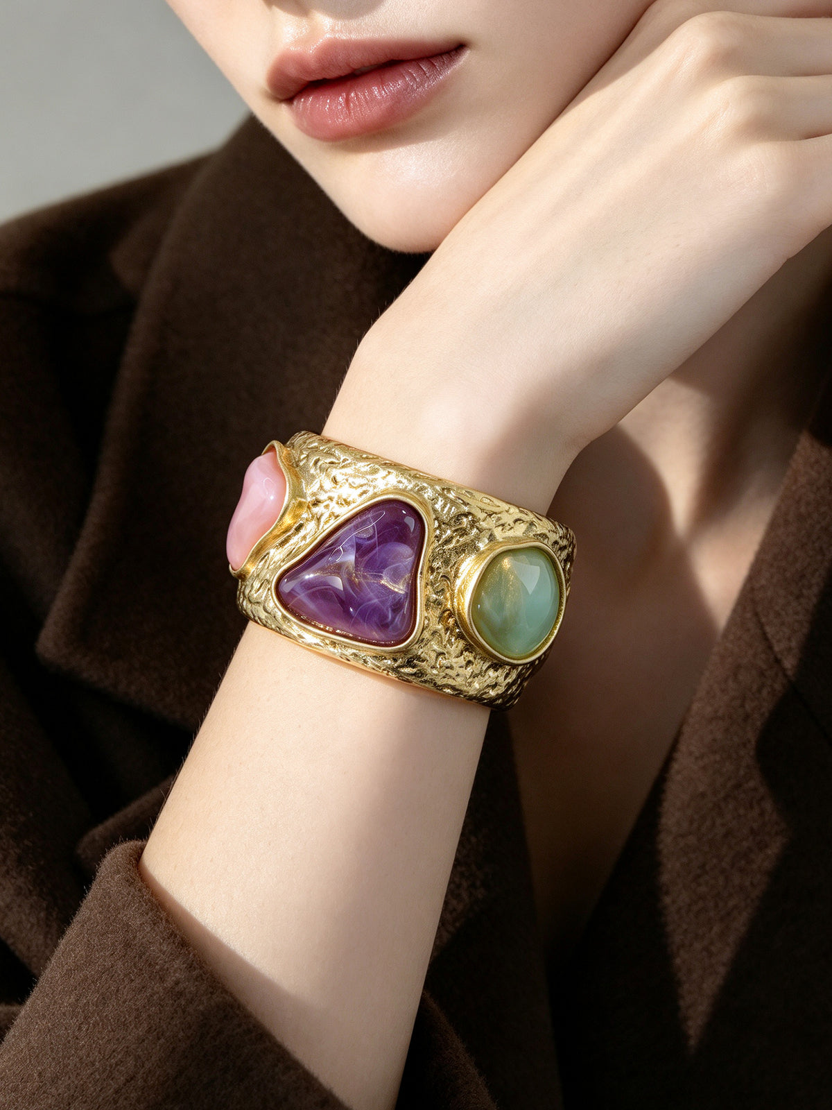 S2043W1 Trio of Light and Stone Bangle