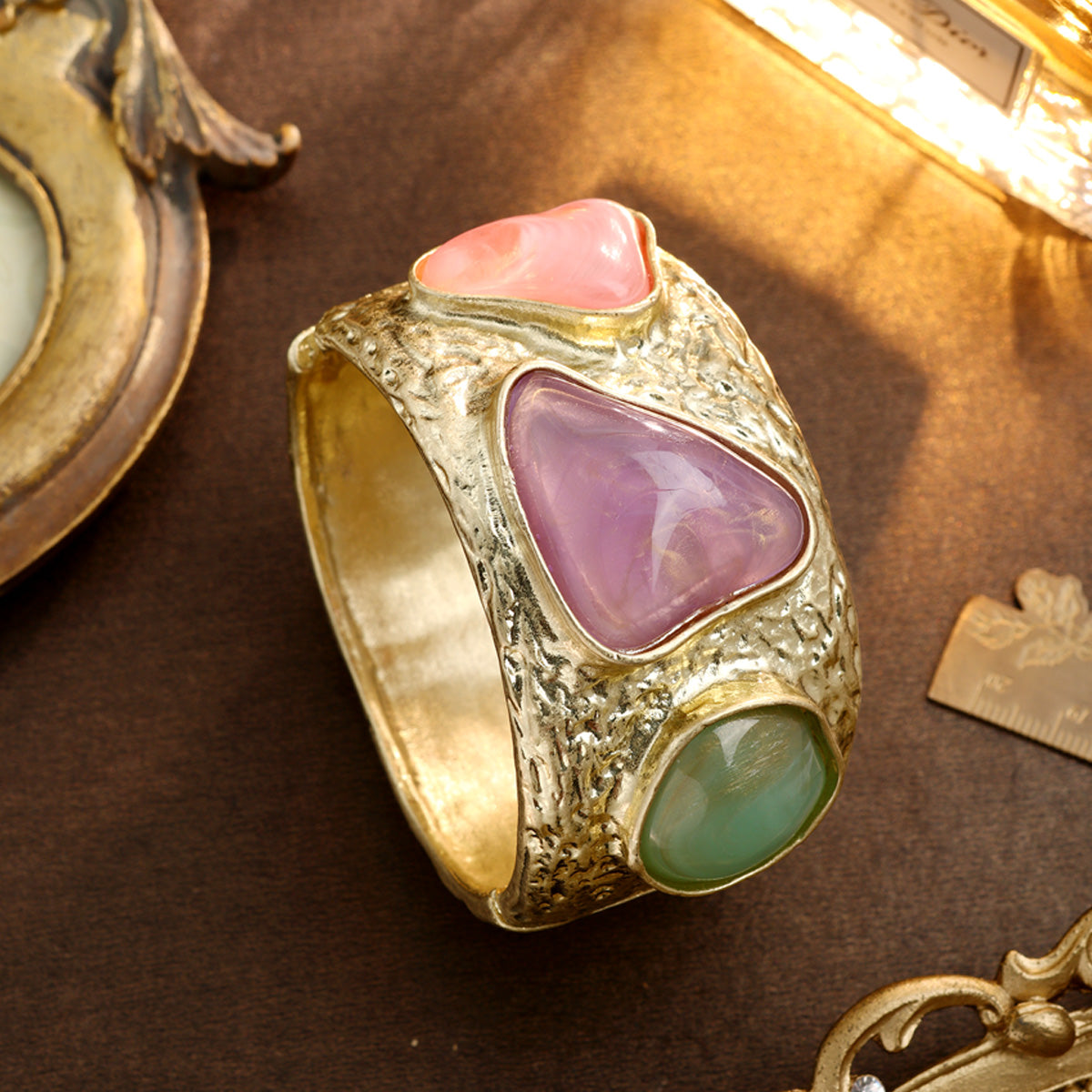 S2043W1 Trio of Light and Stone Bangle