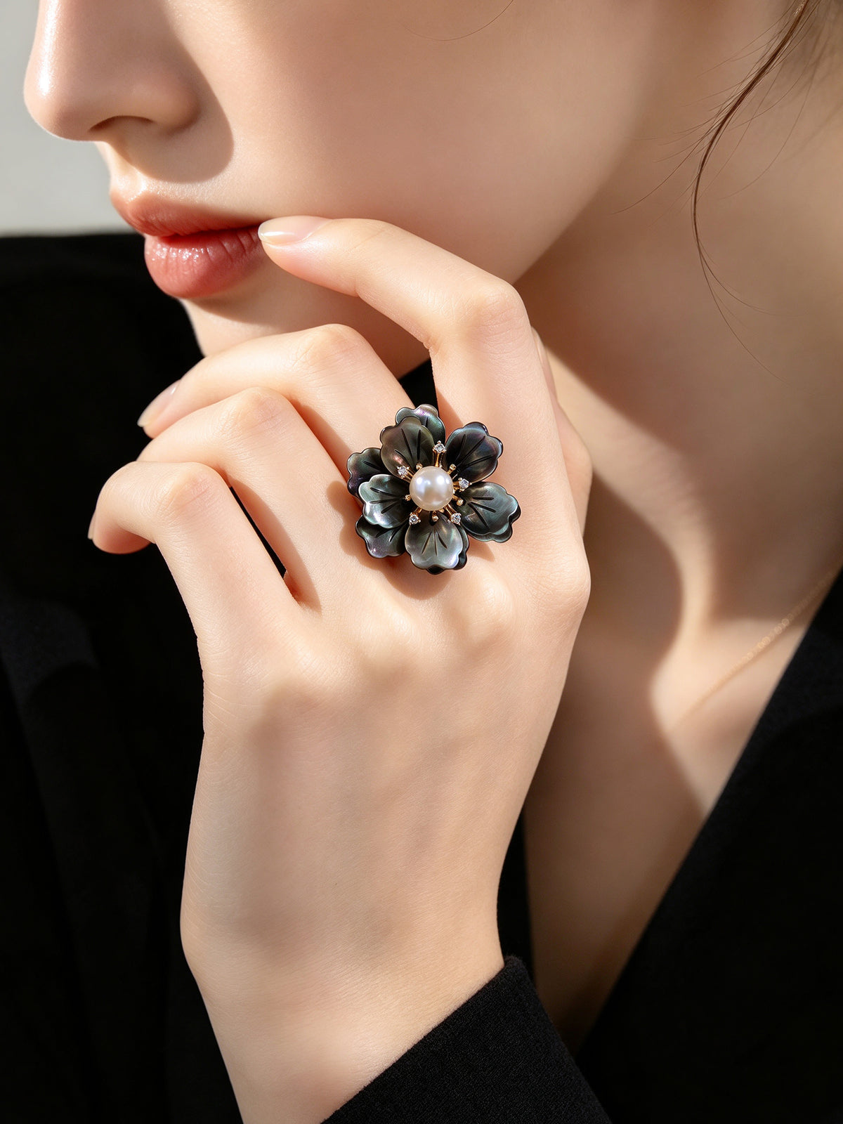 S2181R1 Ink Blossom ring