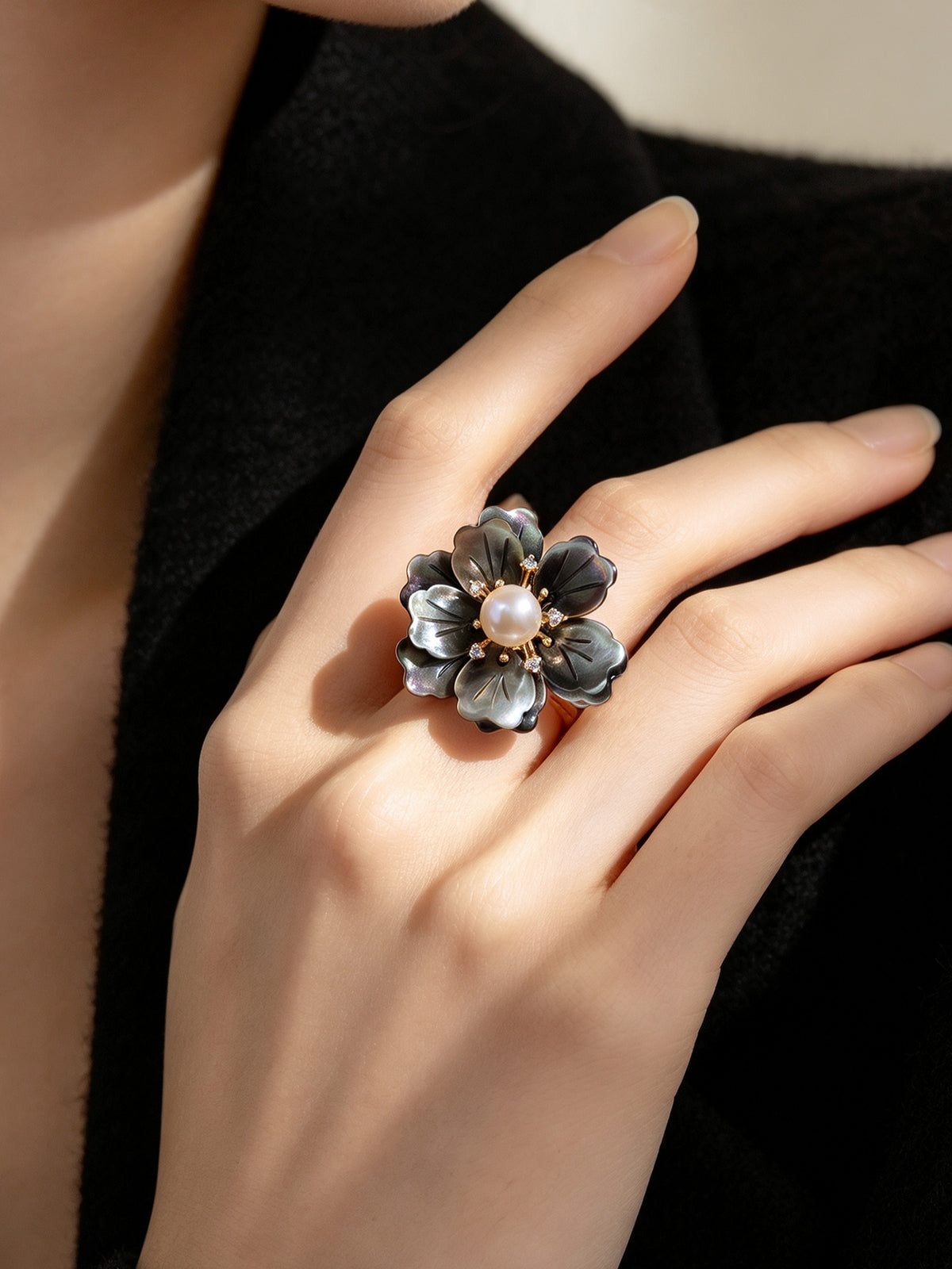 S2181R1 Ink Blossom ring