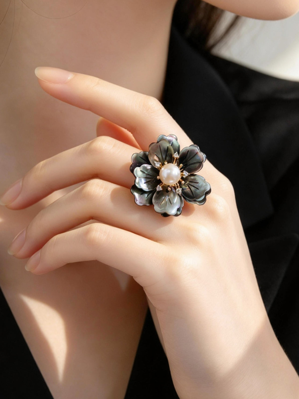 S2181R1 Ink Blossom ring