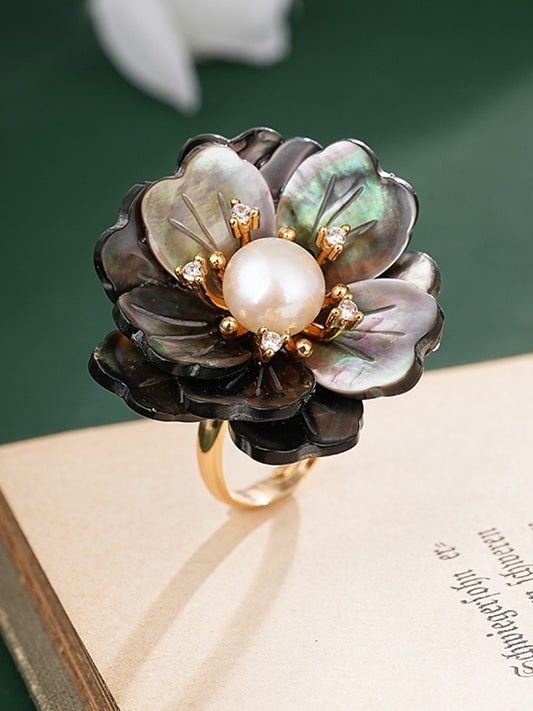 S2181R1 Ink Blossom ring