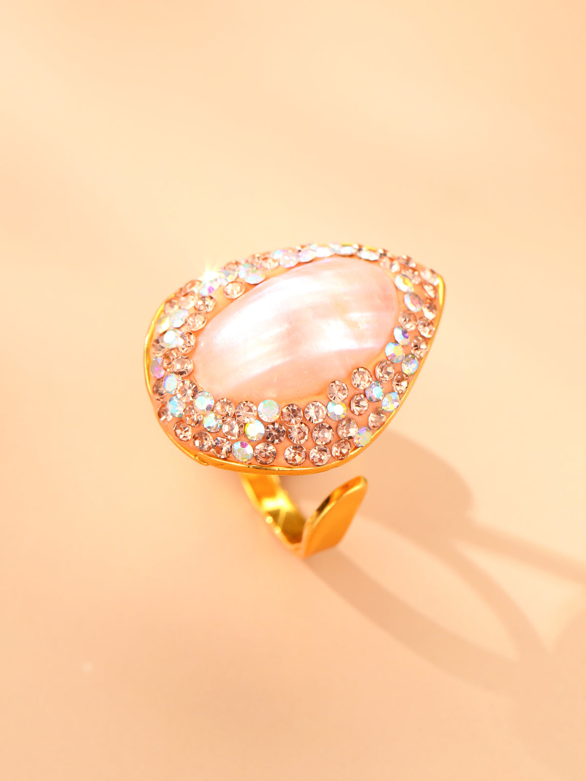 S2185R1 Blush Dewdrop ring