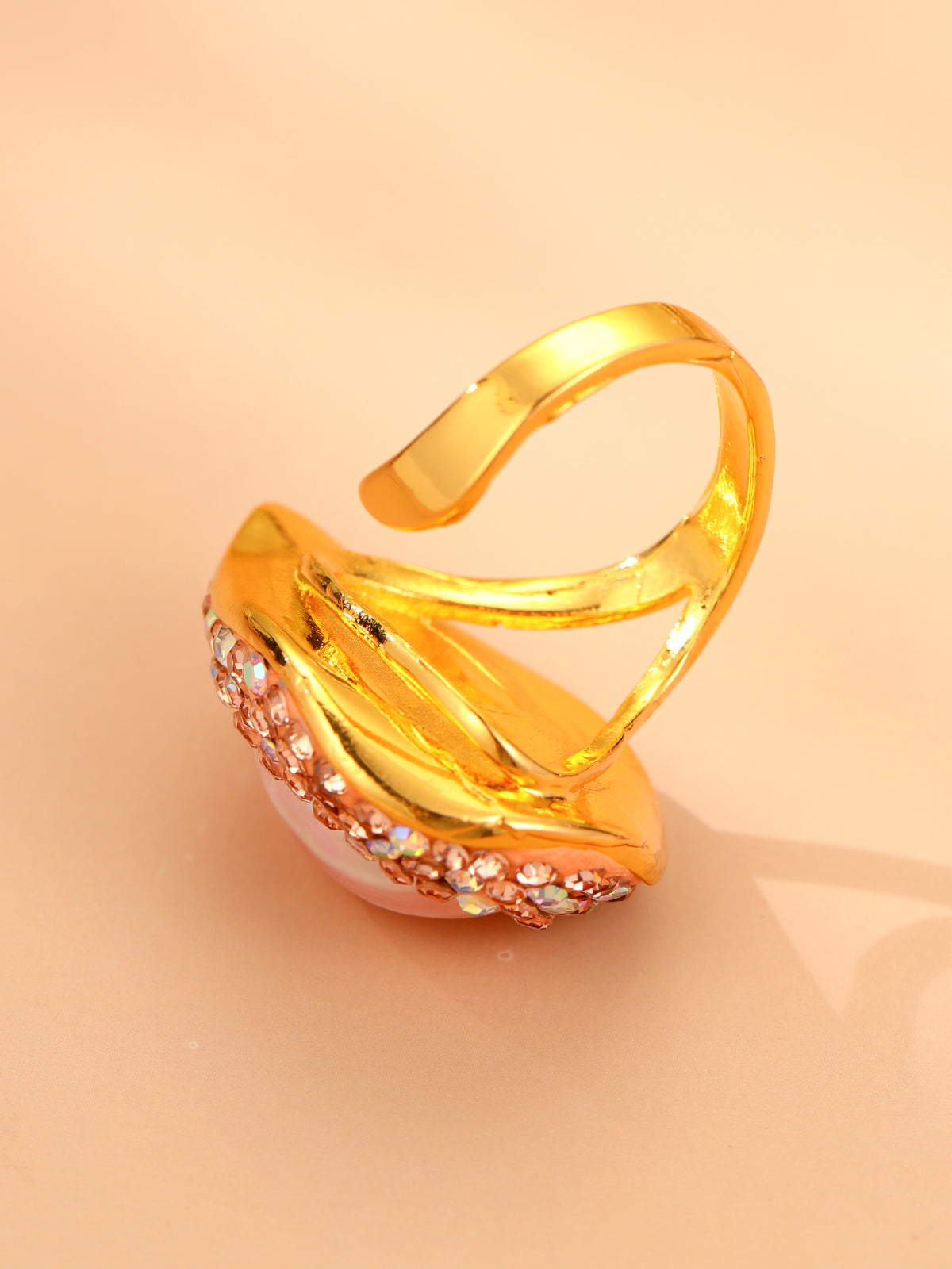 S2185R1 Blush Dewdrop ring