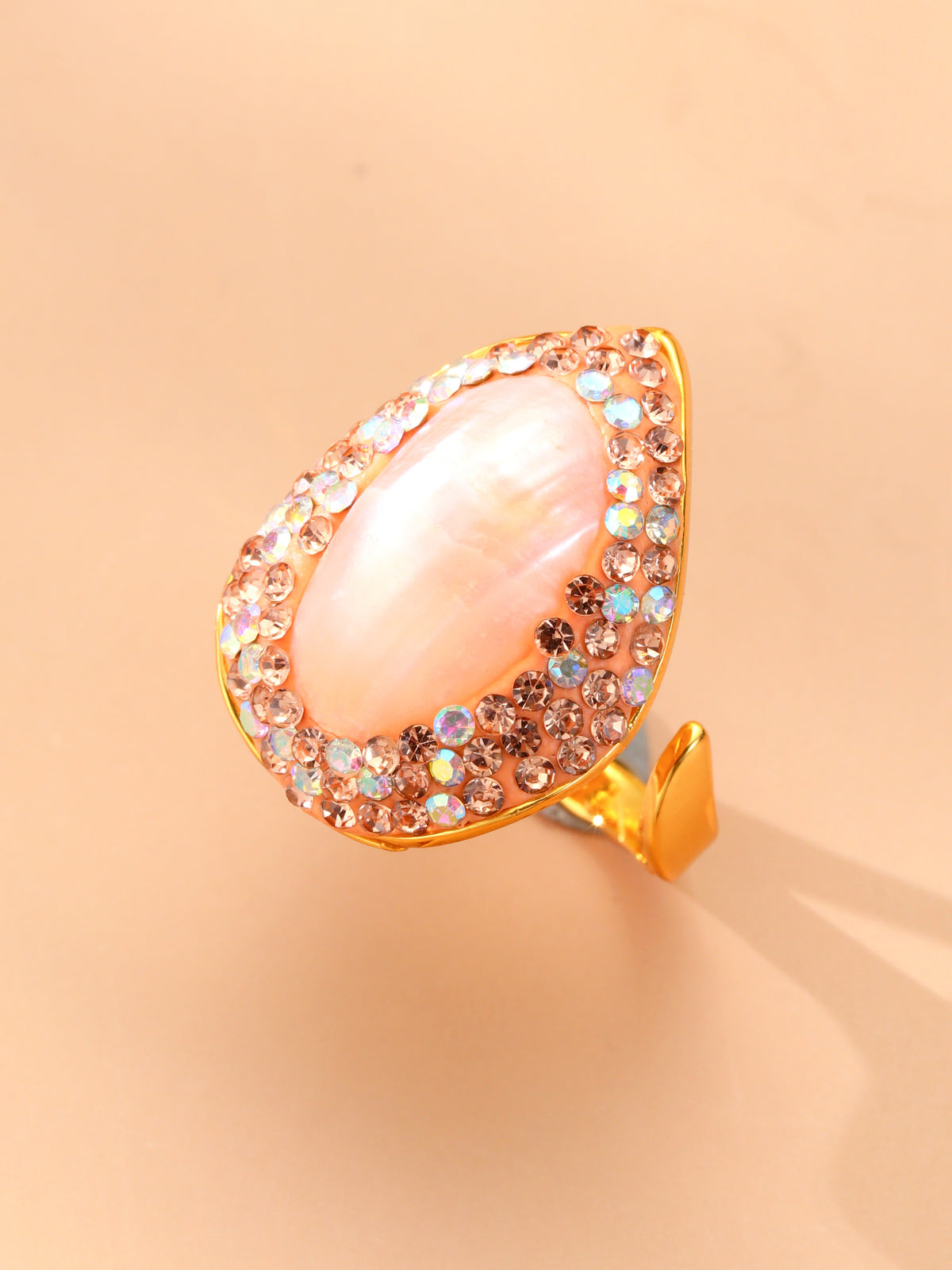 S2185R1 Blush Dewdrop ring
