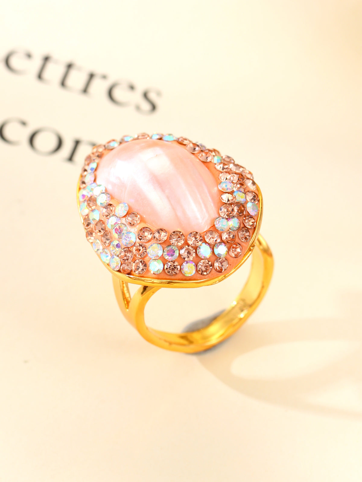 S2185R1 Blush Dewdrop ring