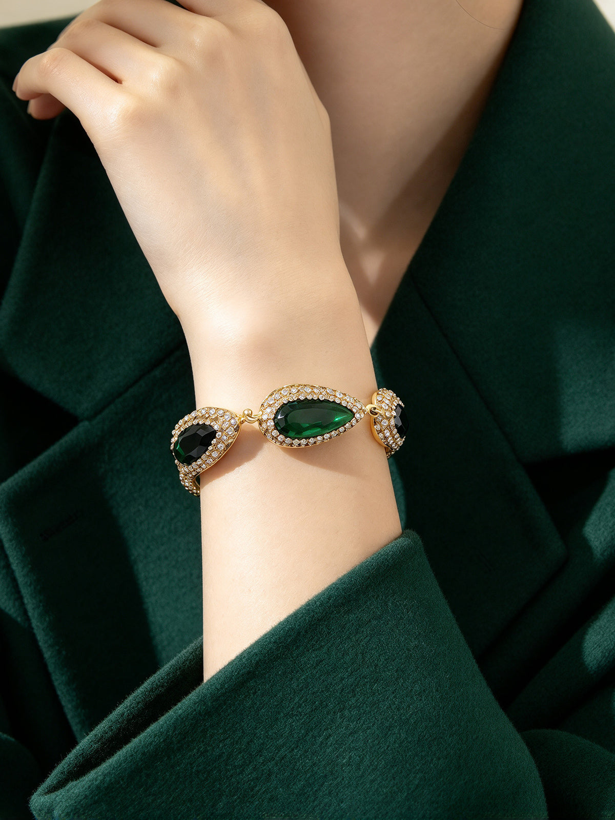 S2302C1 Emerald Teardrop bracelet