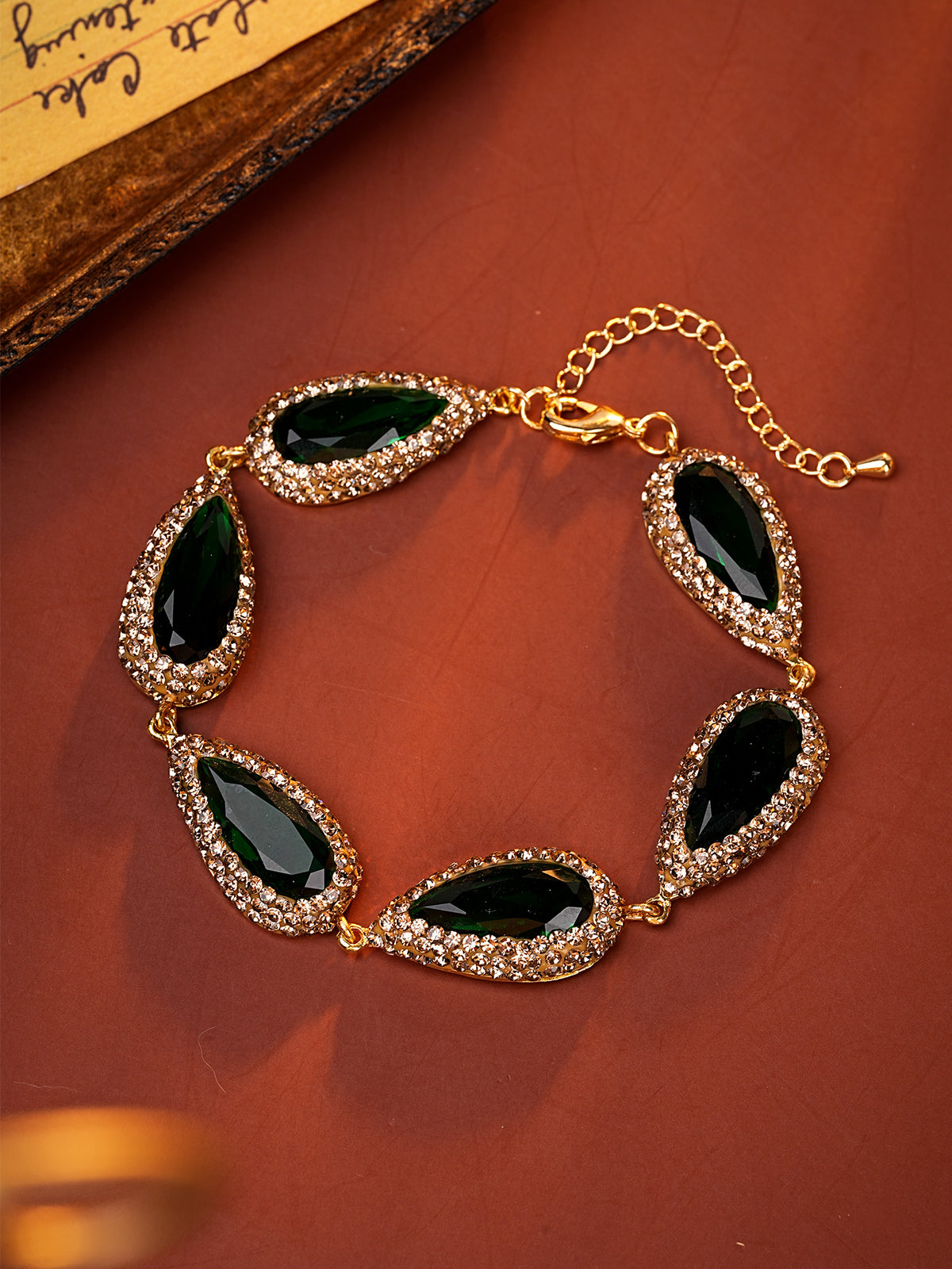 S2302C1 Emerald Teardrop bracelet