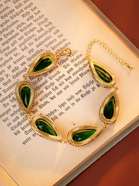 S2302C1 Emerald Teardrop bracelet