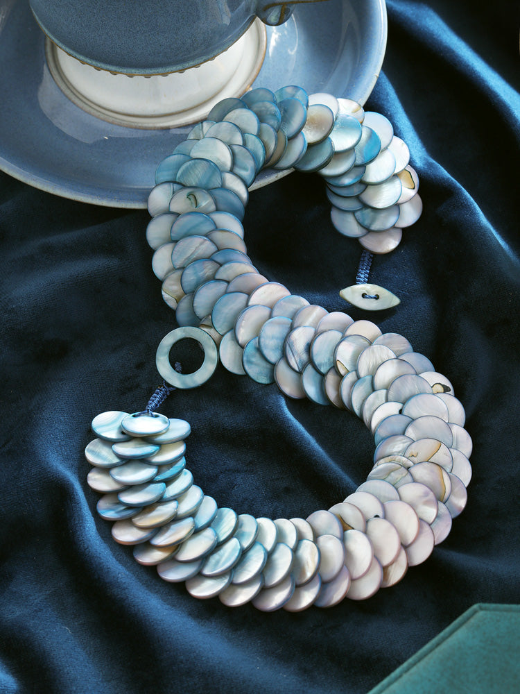 S2382N1 Silver Scale necklace