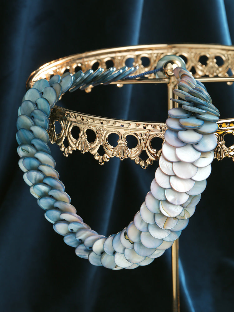 S2382N1 Silver Scale necklace