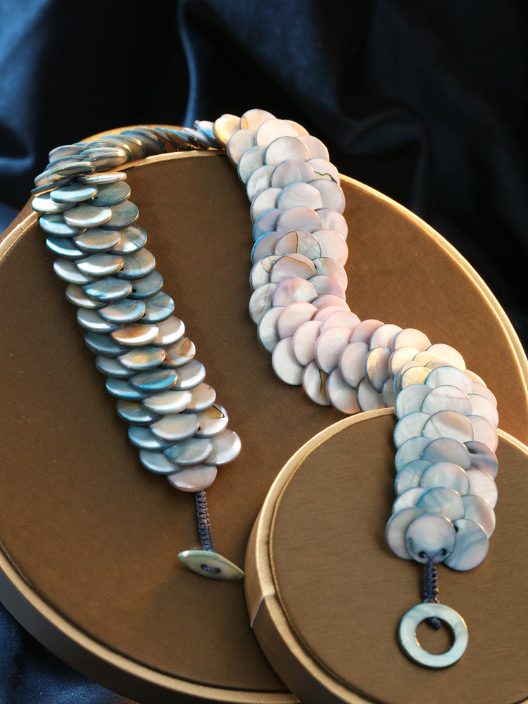 S2382N1 Silver Scale necklace