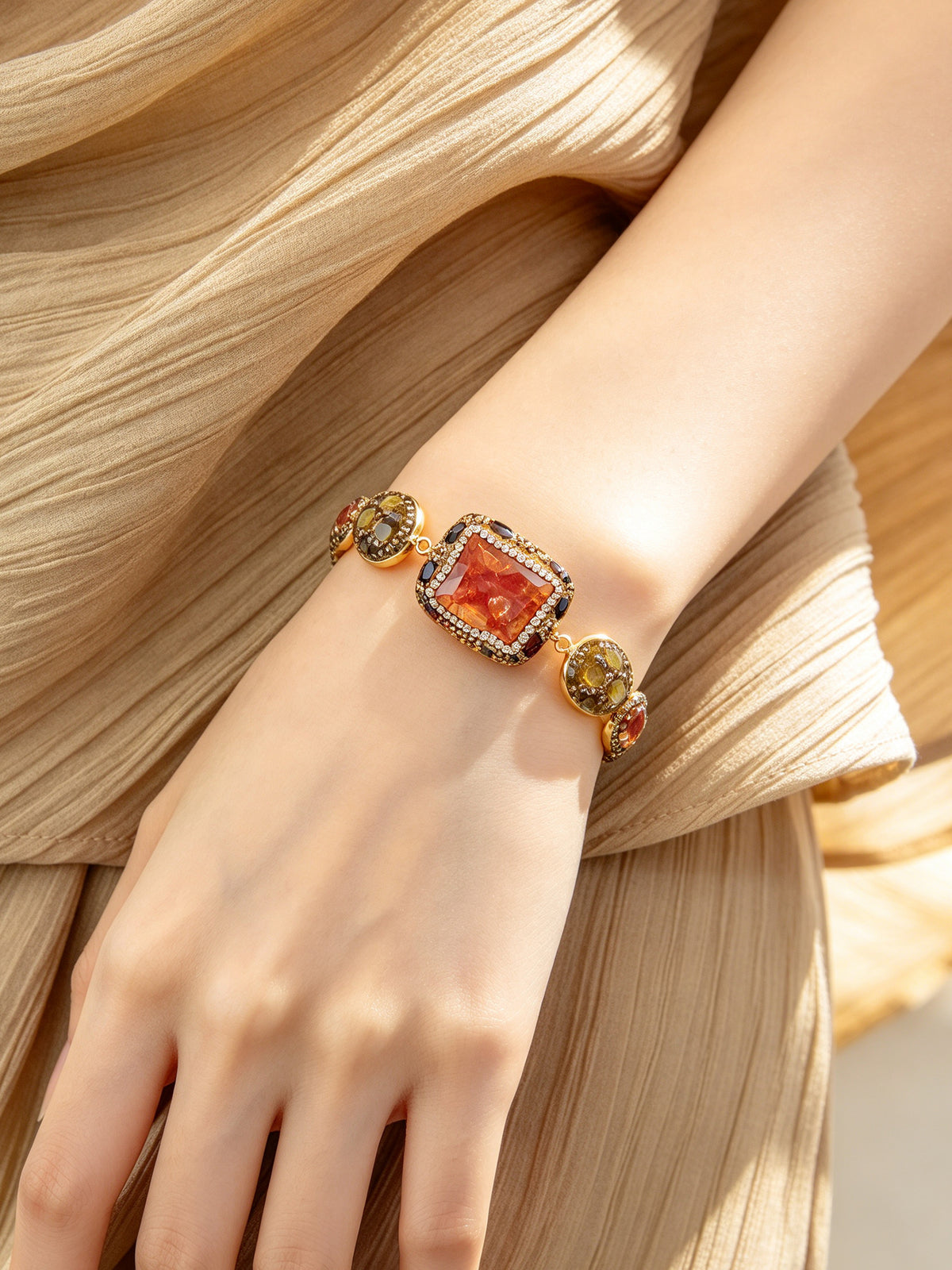 S2405C1 Sunset Druzy bracelet