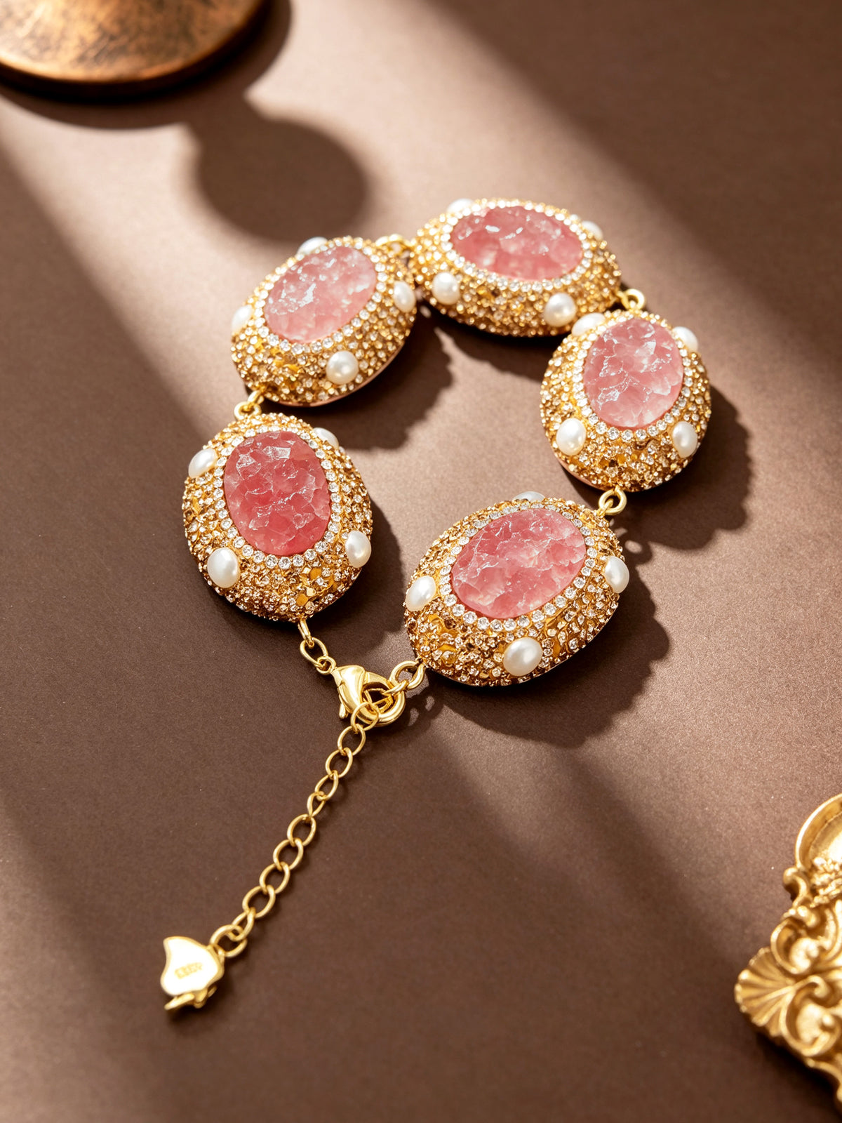 S2408C1 Strawberry Quartz bracelet