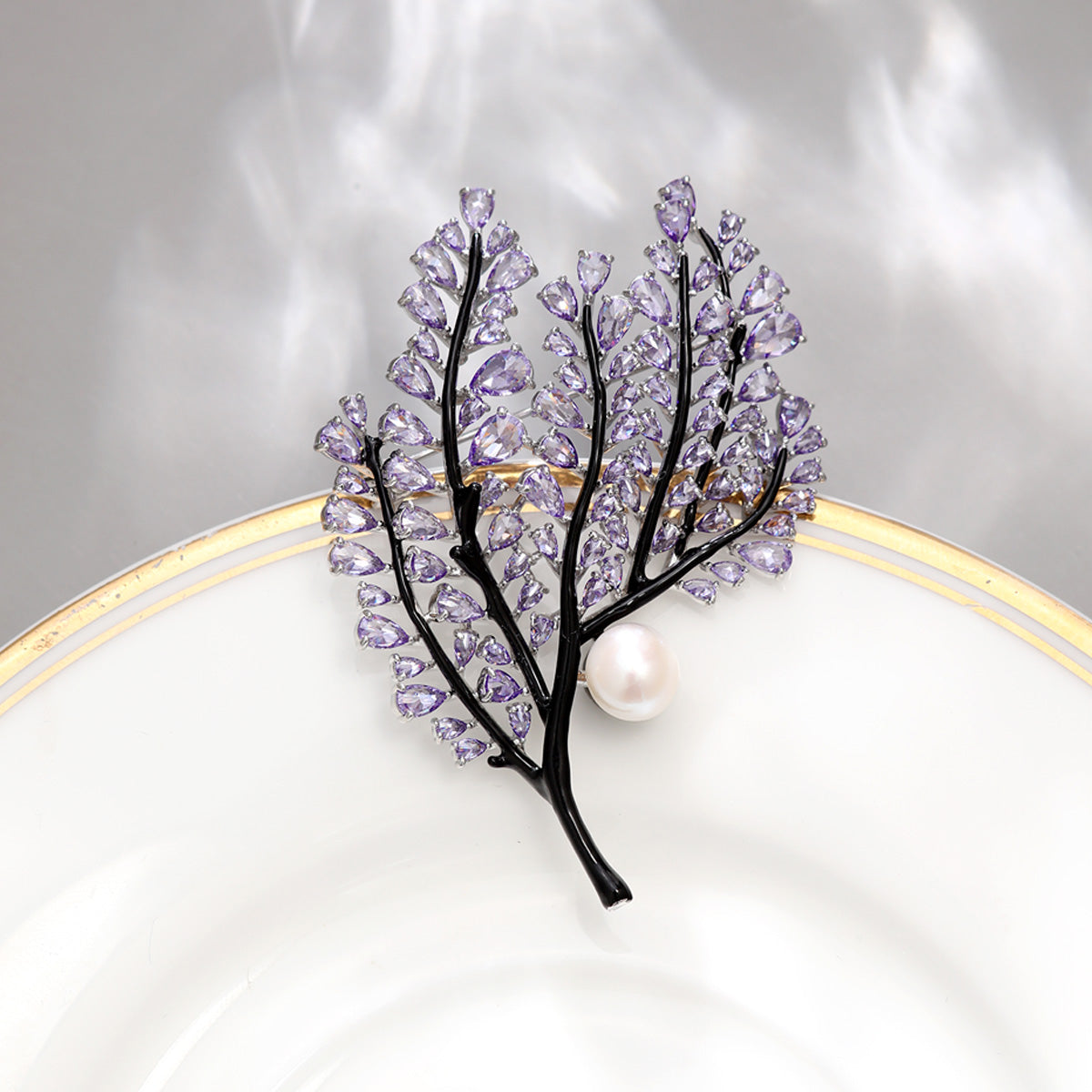 S2418B1 Lavender Tree brooch