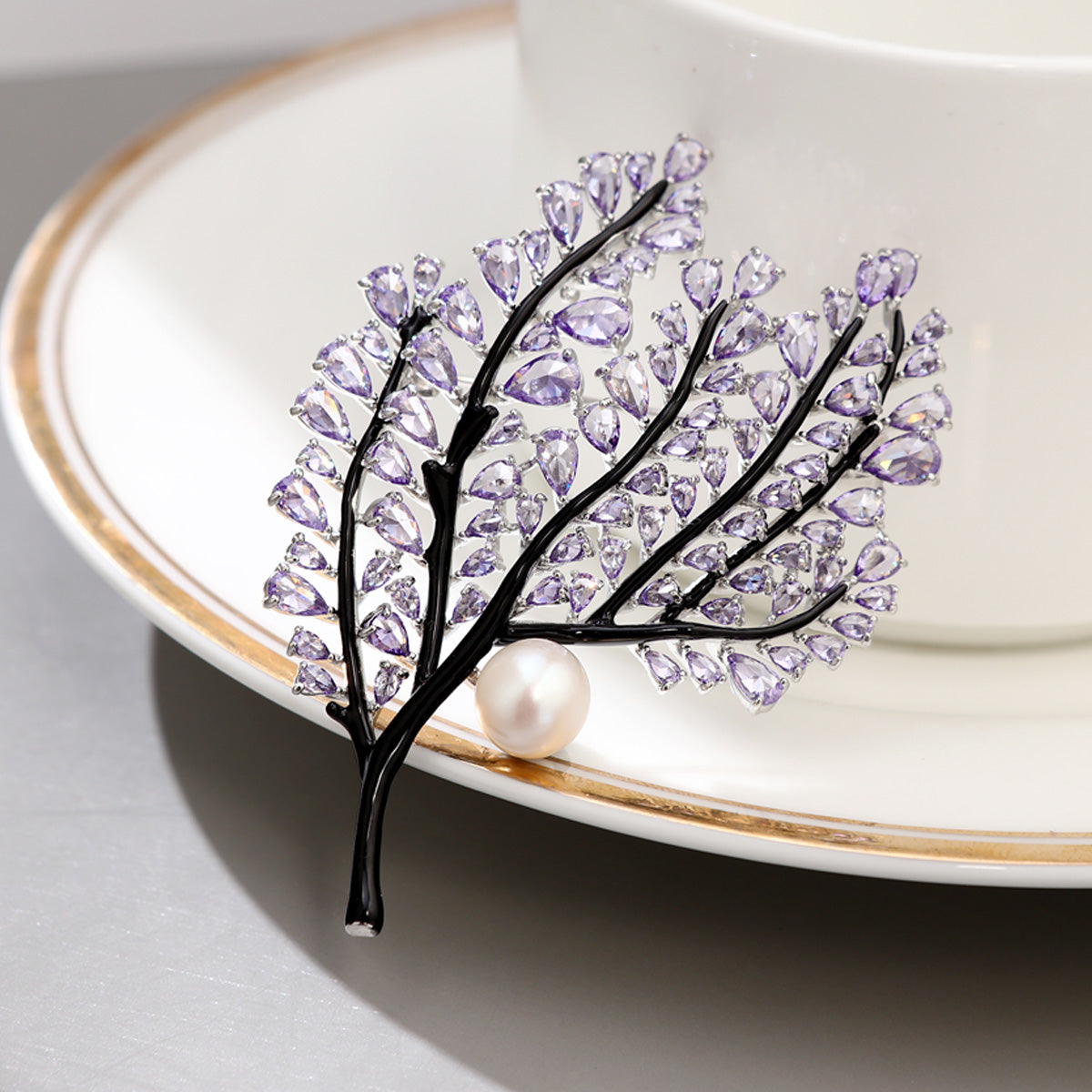 S2418B1 Lavender Tree brooch