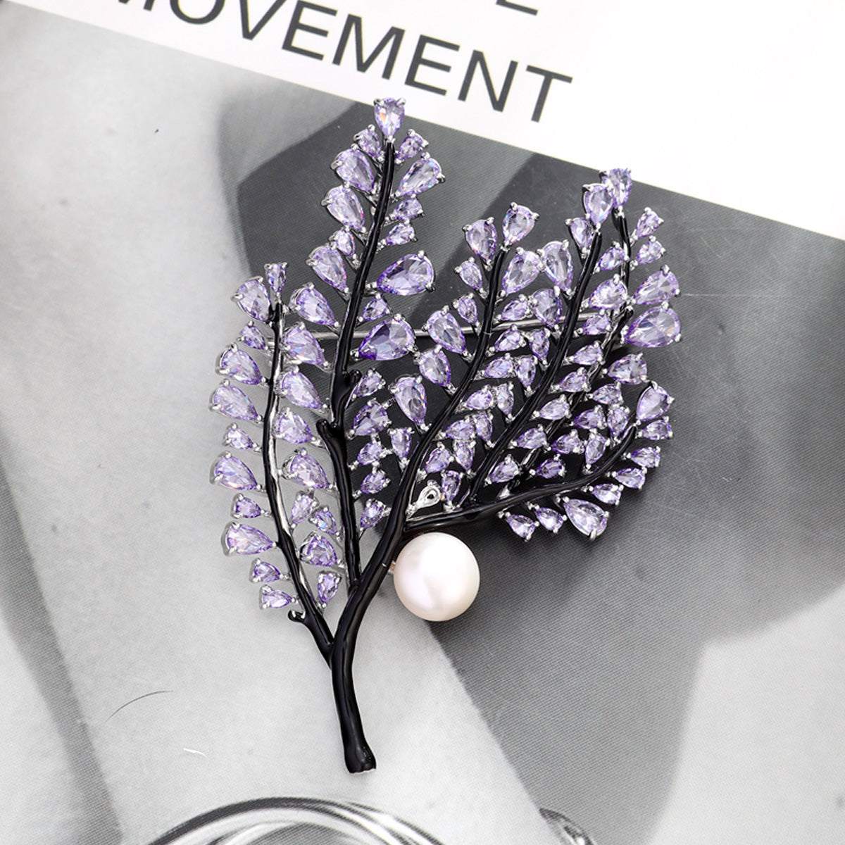 S2418B1 Lavender Tree brooch