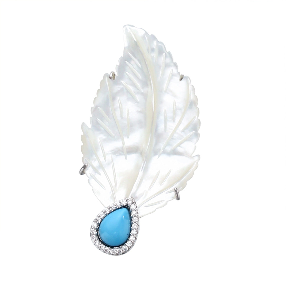 S2421B1 Windswept Feather brooch