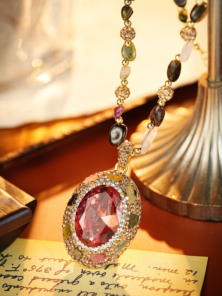 S2686N1 Tourmaline Jewel necklace