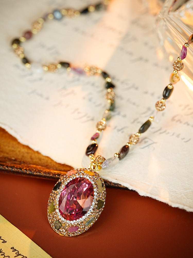 S2686N1 Tourmaline Jewel necklace