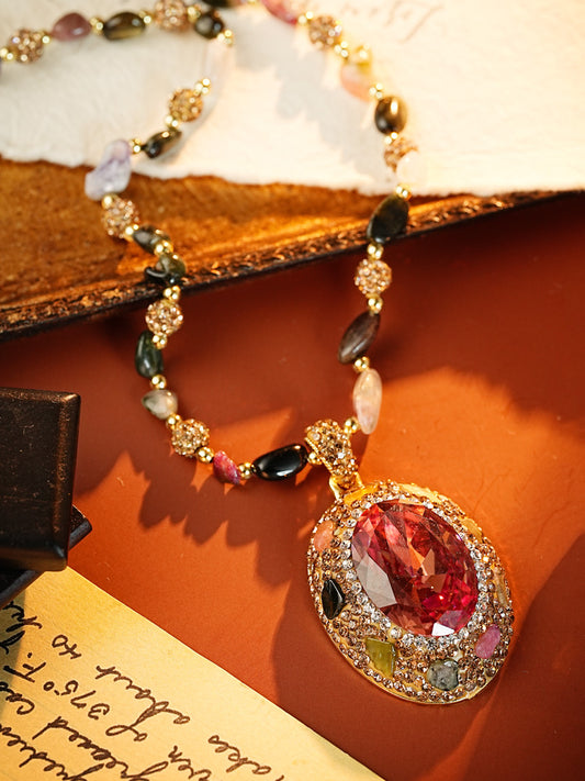 S2686N1 Tourmaline Jewel necklace