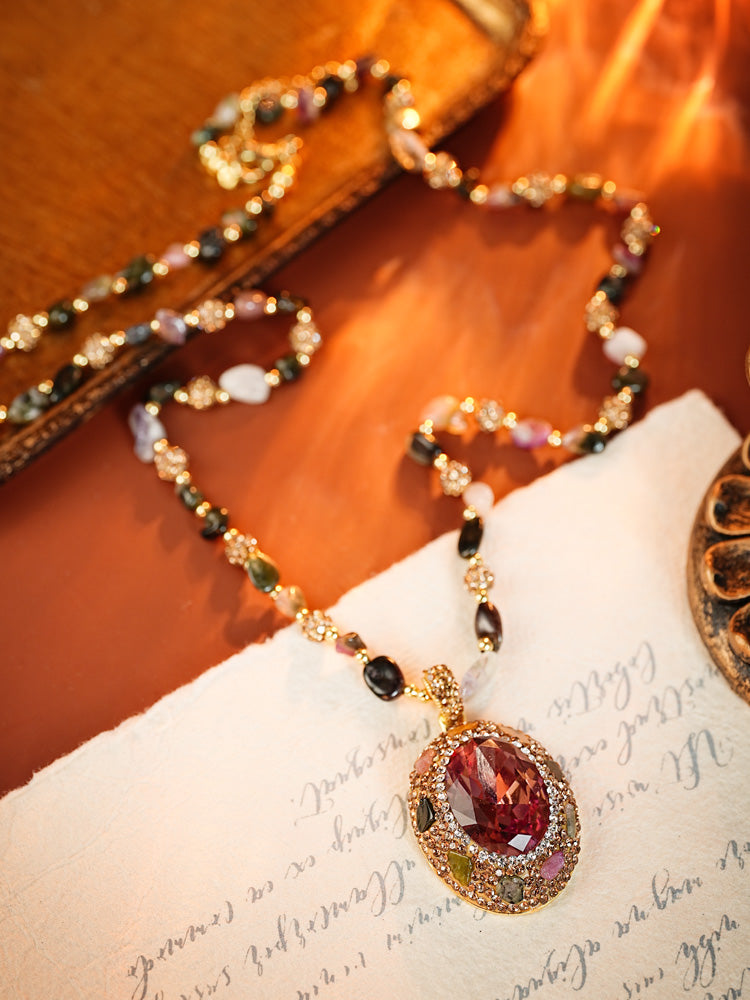 S2686N1 Tourmaline Jewel necklace