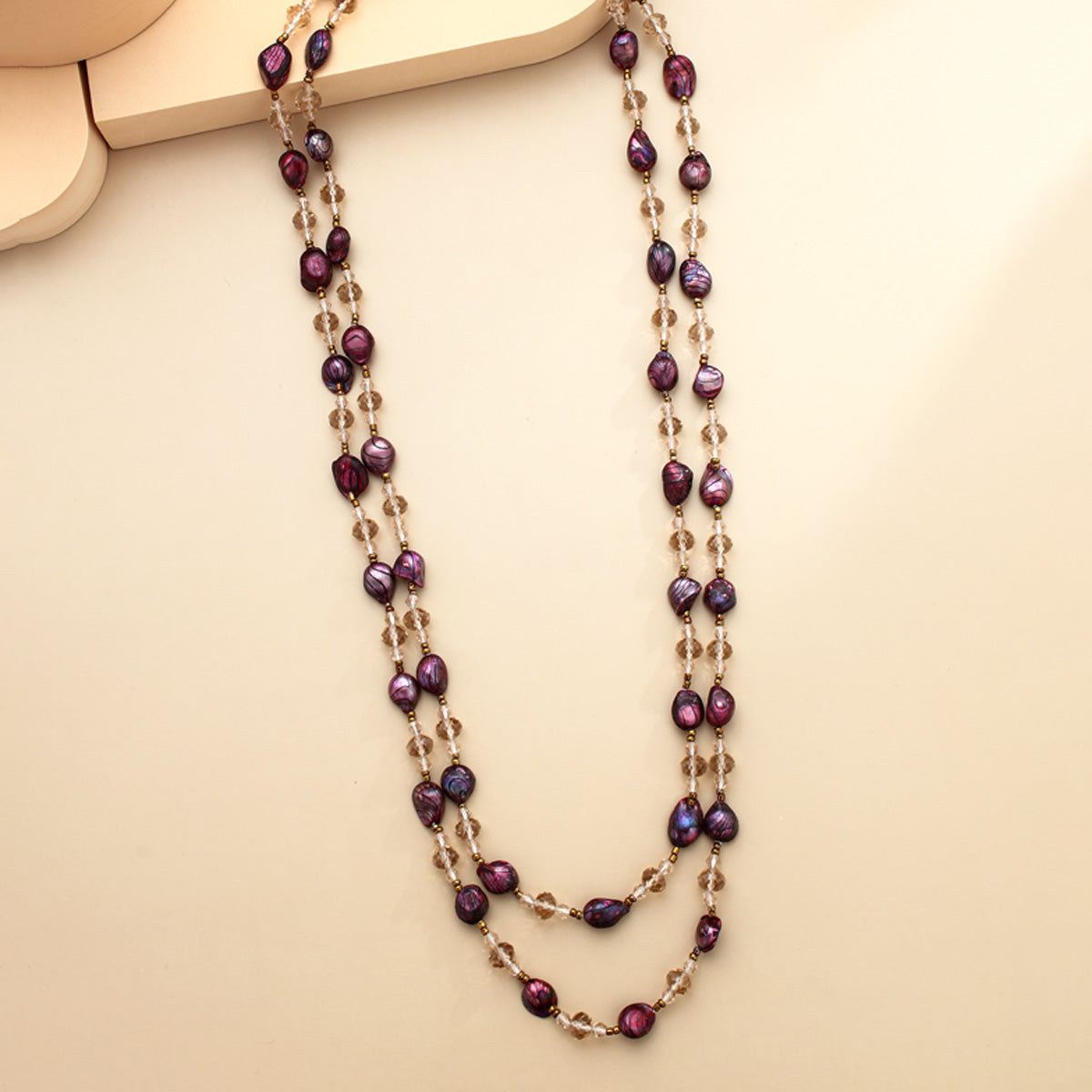 S3050N2 Plum Crystal necklace