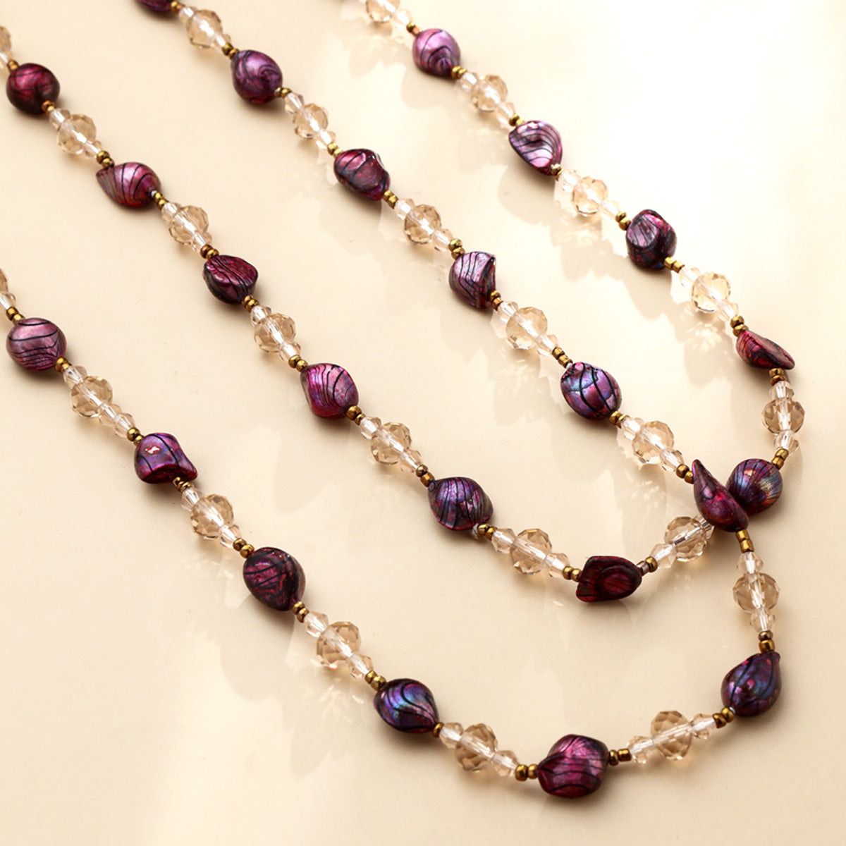S3050N2 Plum Crystal necklace