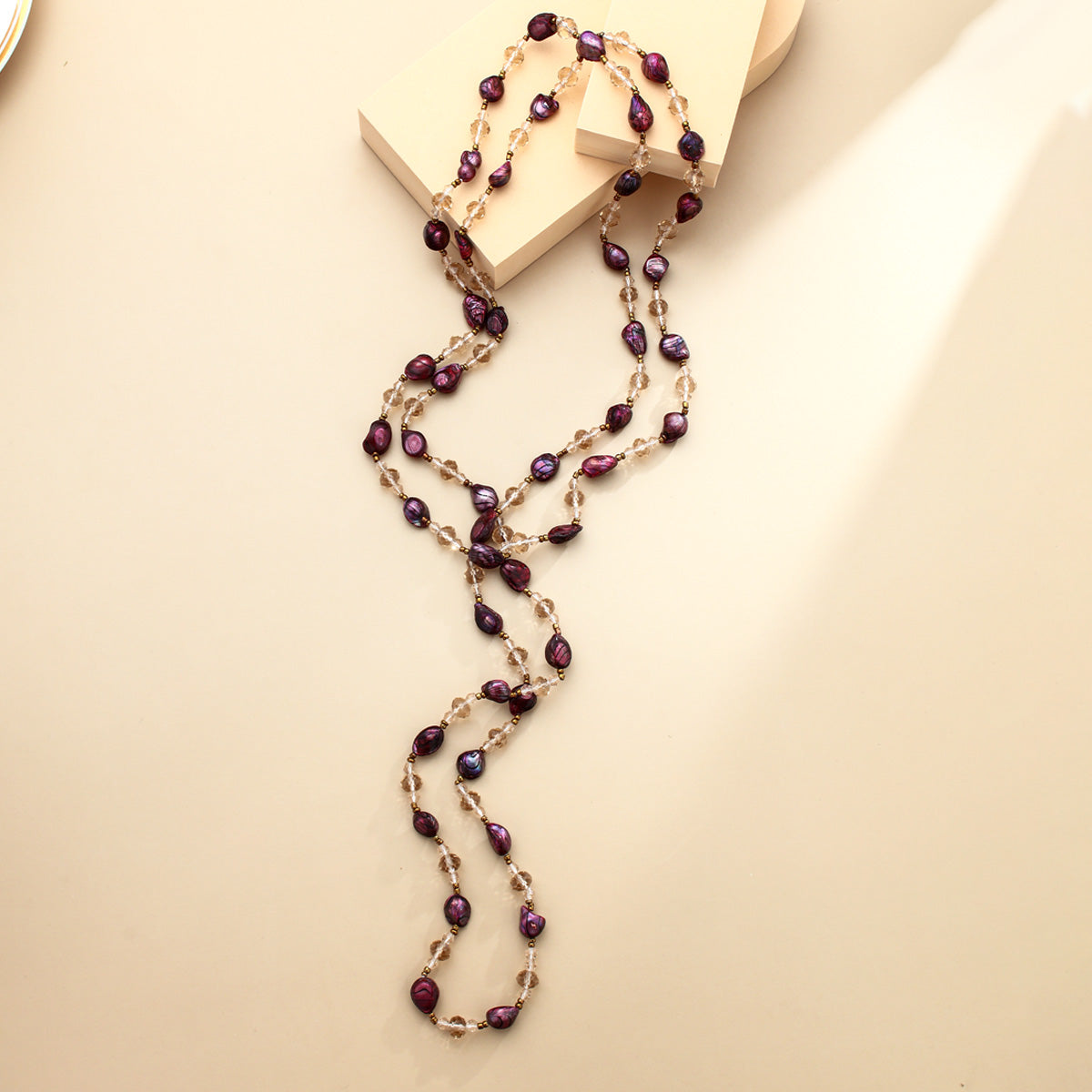 S3050N2 Plum Crystal necklace