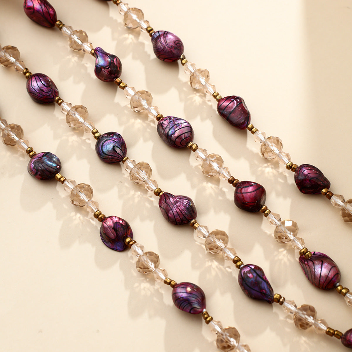 S3050N2 Plum Crystal necklace