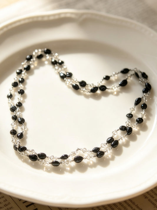 S3050N4 Noir Crystal necklace