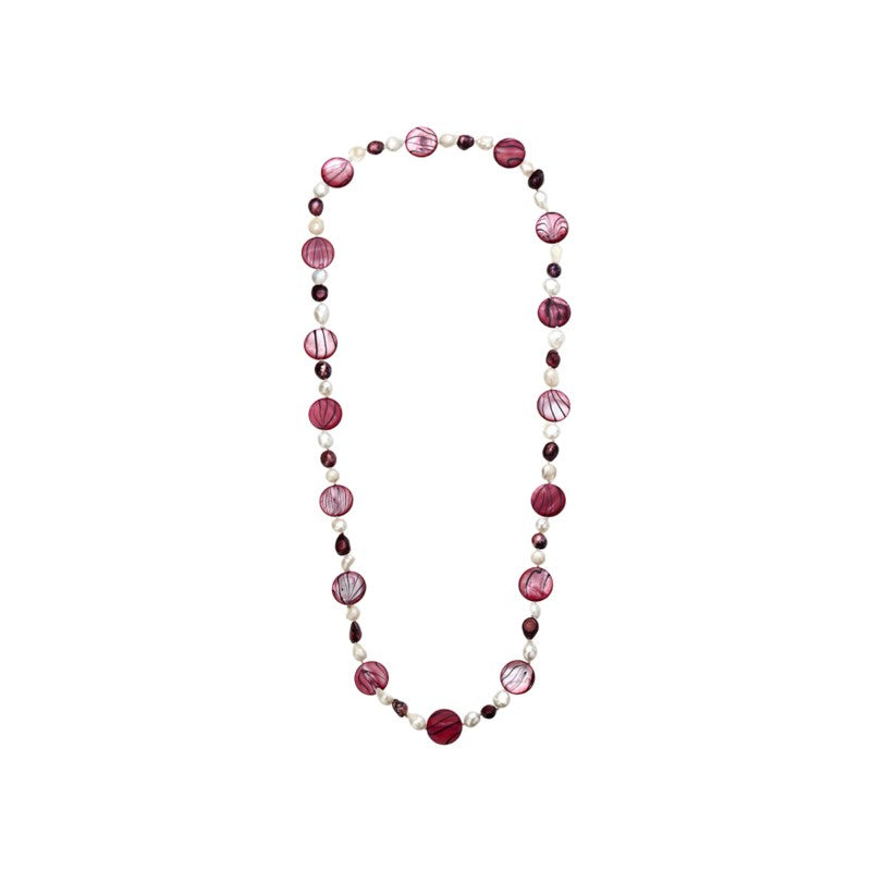 S3051N1 Magenta Shell necklace
