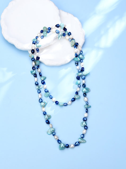 S3052N1 Blue Rose necklace