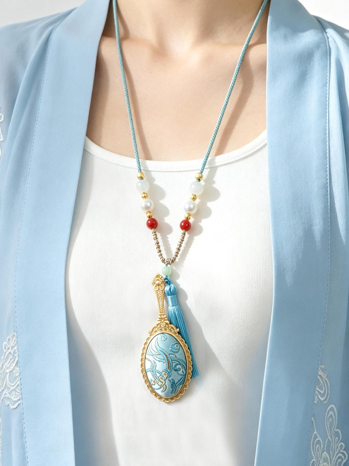 S3059N1 Azure Mirror necklace