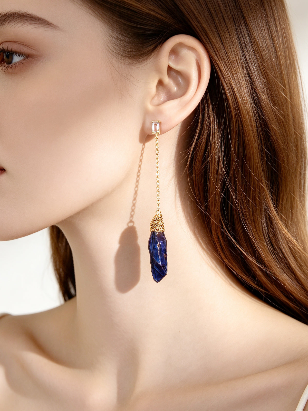 S4704E1 Blue Crystal Drop earrings