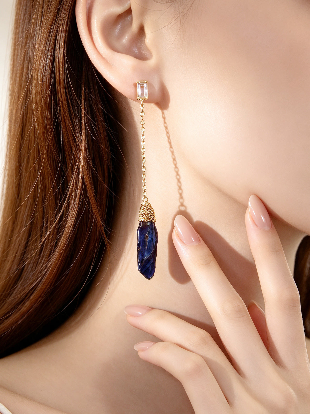 S4704E1 Blue Crystal Drop earrings