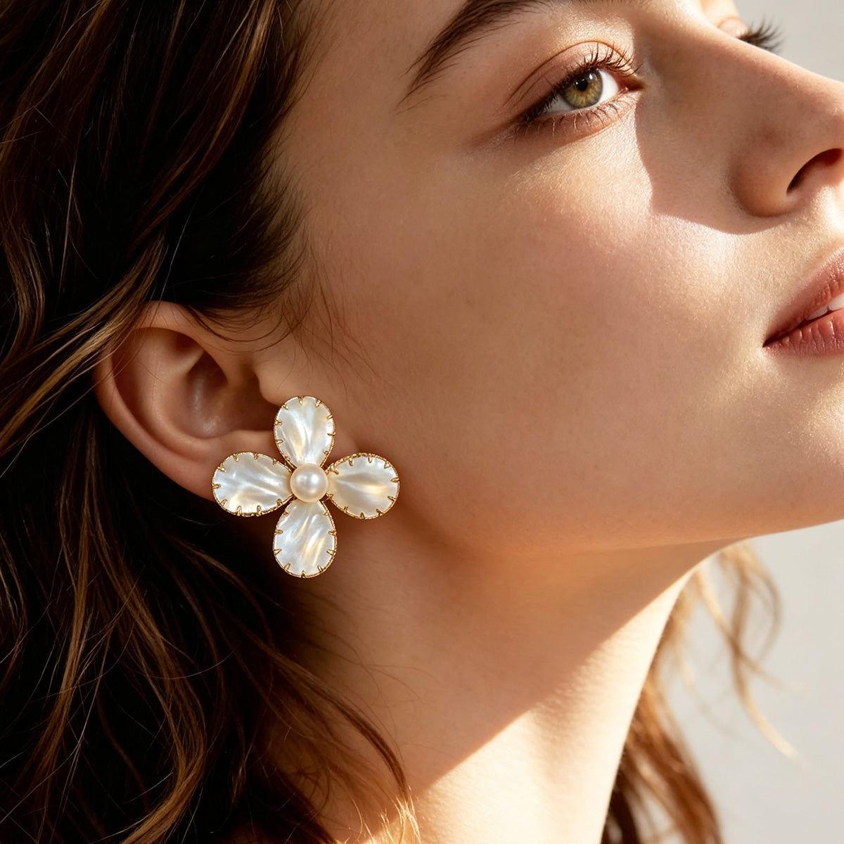 S5156E1 Pearl Petal earrings