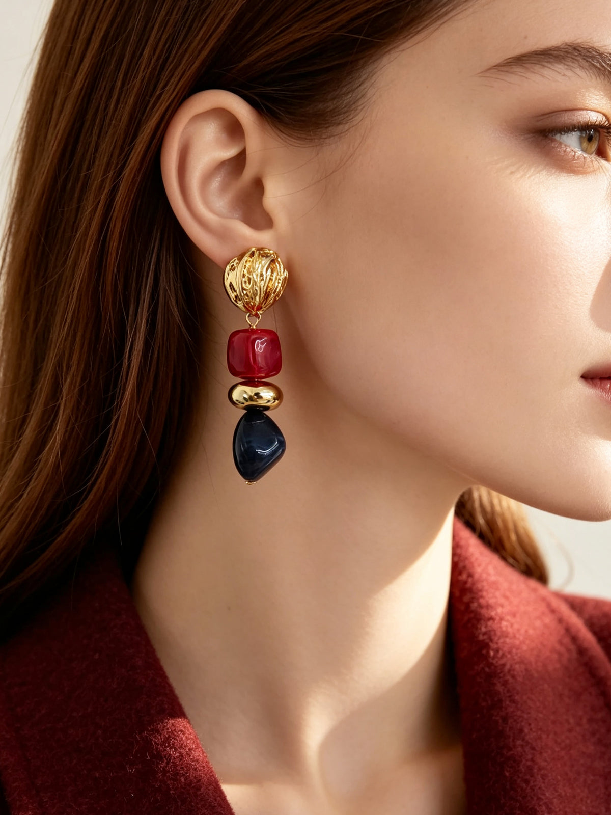 S5180E1 Vintage Facet earrings