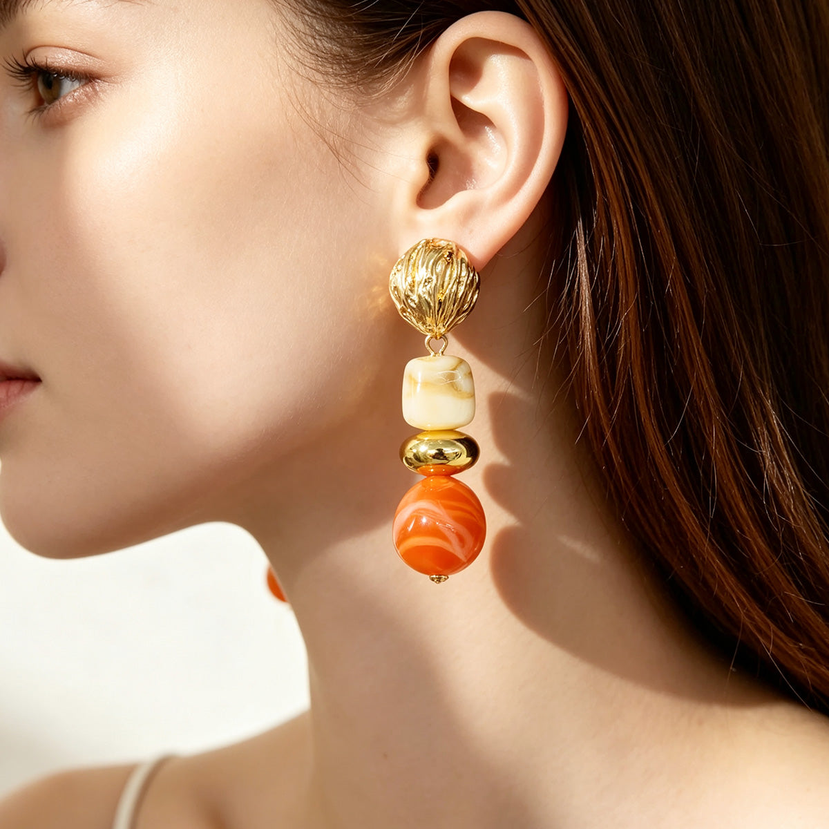 S5180E2 Vintage Facet earrings