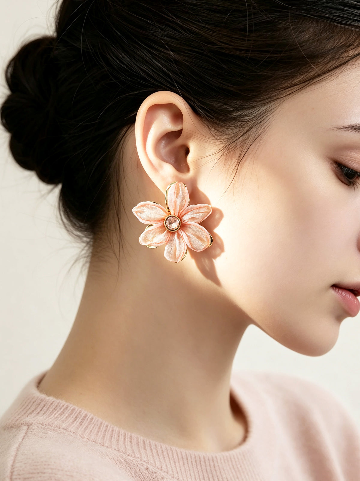 S5183E2 Sakura Halo earrings