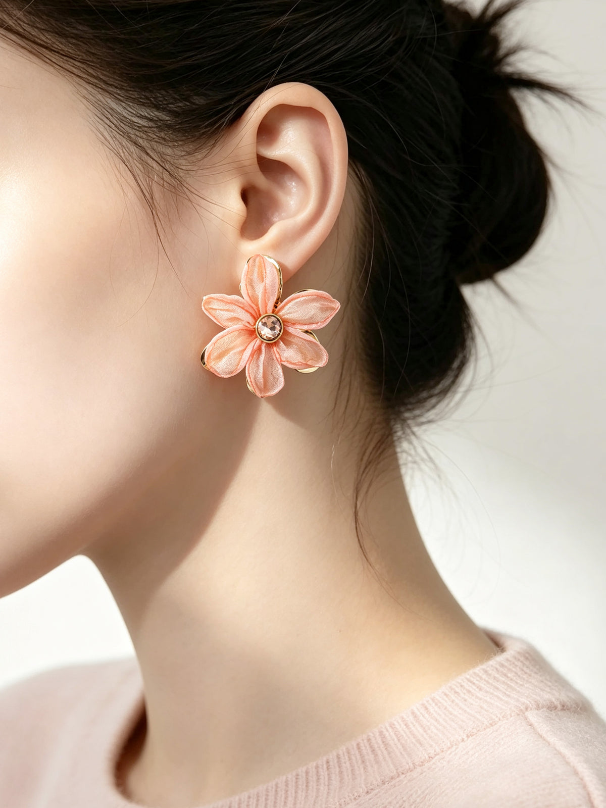 S5183E2 Sakura Halo earrings