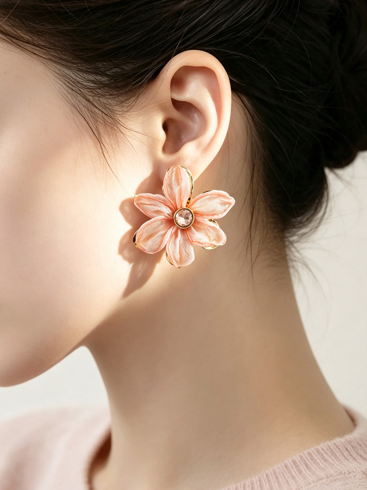 S5183E2 Sakura Halo earrings