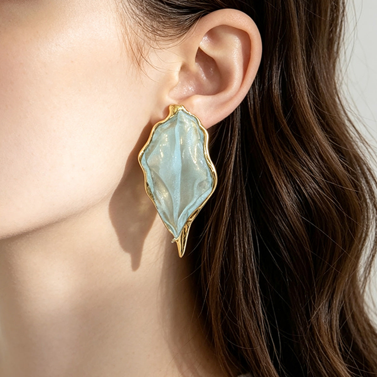 S5189E1 Dewy Leaf earrings